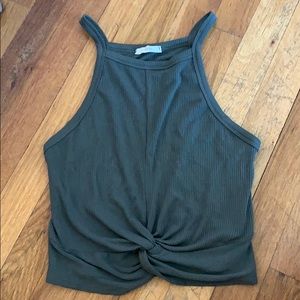 army green tank top